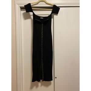 Reformation Black MIDI Length Dress